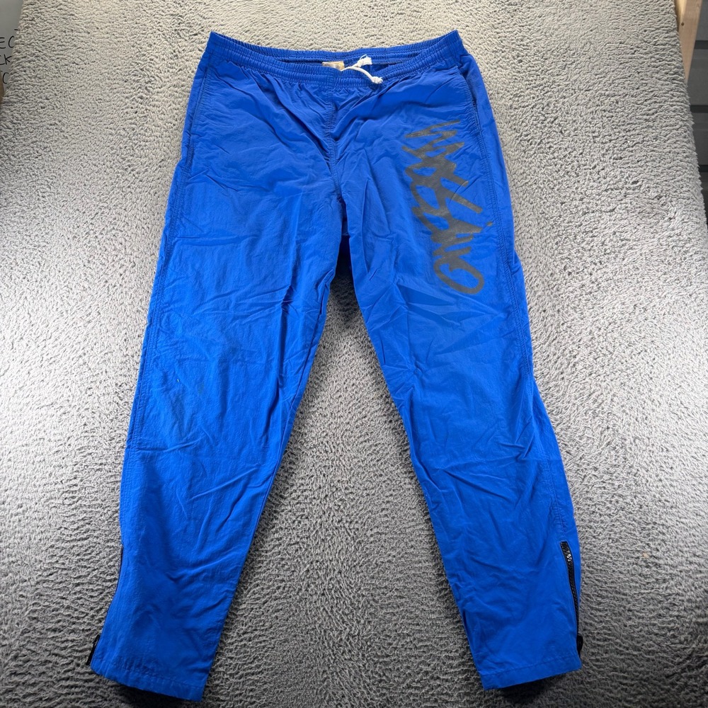 Vintage Mossimo Pant Mens L Track Tapered Leg Ankle Zip Performance Made USA